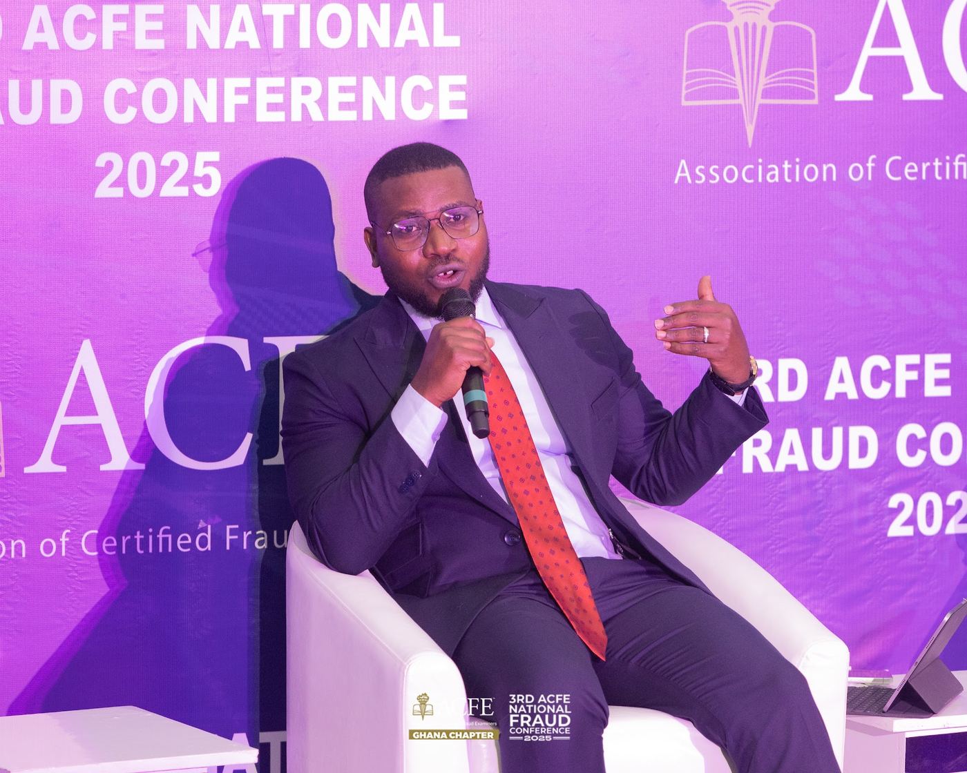 A panelist making a point during a 2025 panel discussion